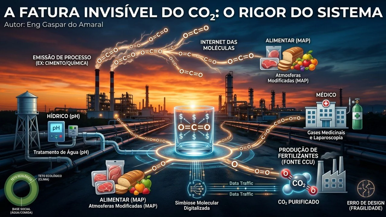 Capa do artigo «A Fatura Invisível do CO₂: O Rigor do Sistema face ao Abismo da Transição»