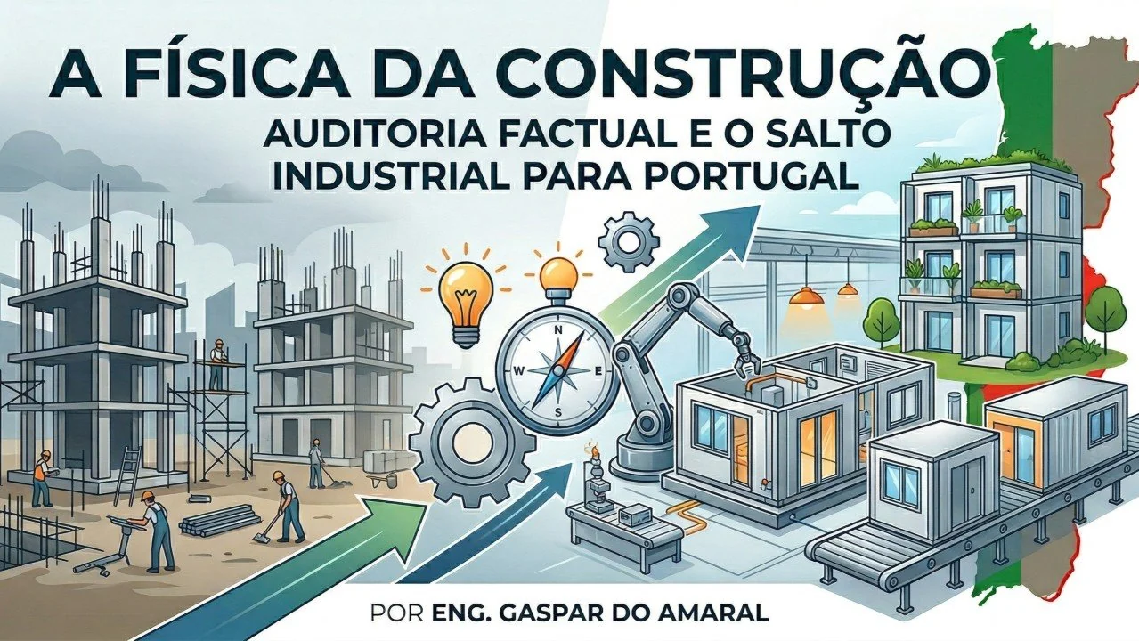 Capa do artigo «A Física da Construção: Auditoria Factual ao Imobiliário e o Salto Industrial para Portugal»