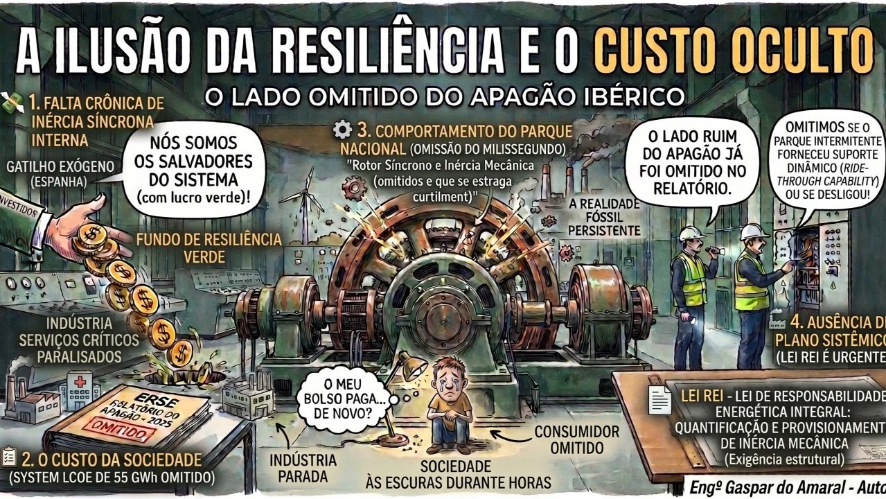 Capa do artigo «A Ilusão da Resiliência e o Custo Oculto: O Lado Omitido do Apagão Ibérico»