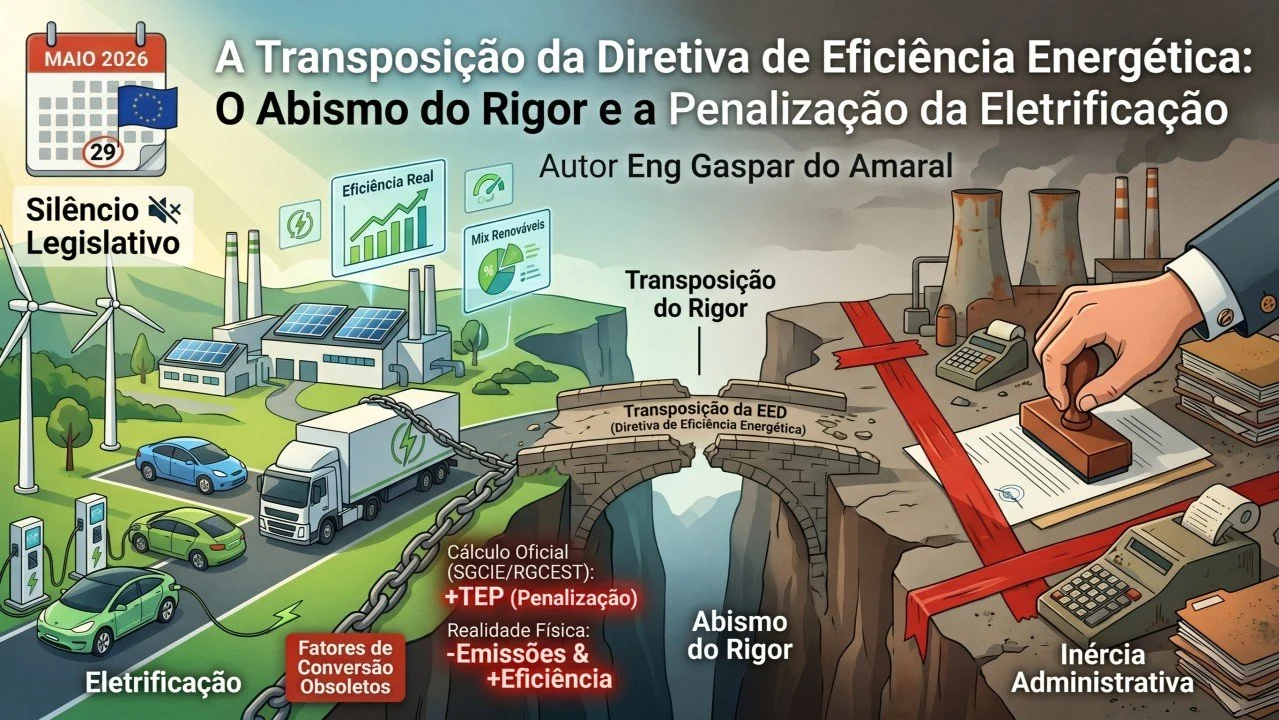 Capa do artigo «A Transposição da Diretiva de Eficiência Energética: O Abismo do Rigor e a Penalização da Eletrificação»