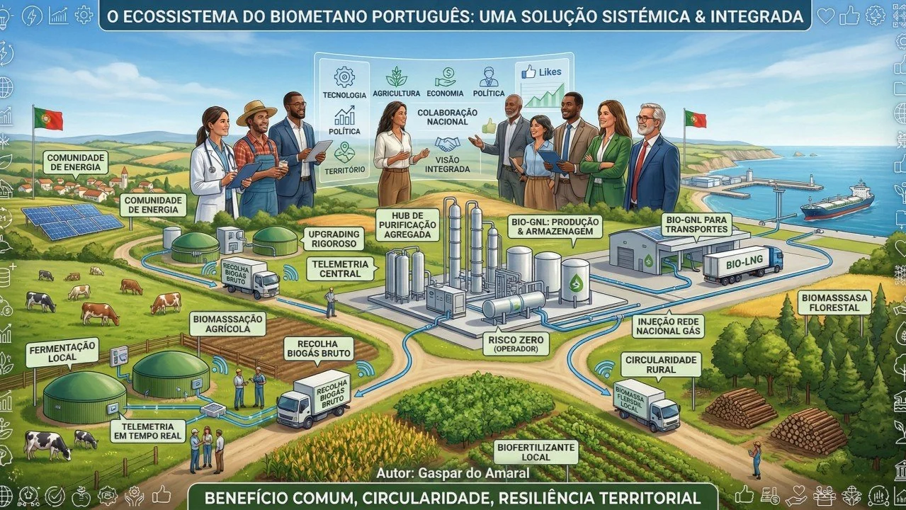 Capa do artigo «O Ecossistema do Biometano em Portugal: Do Debate Teórico à Integração Sistémica de Comunicações e Transportes»