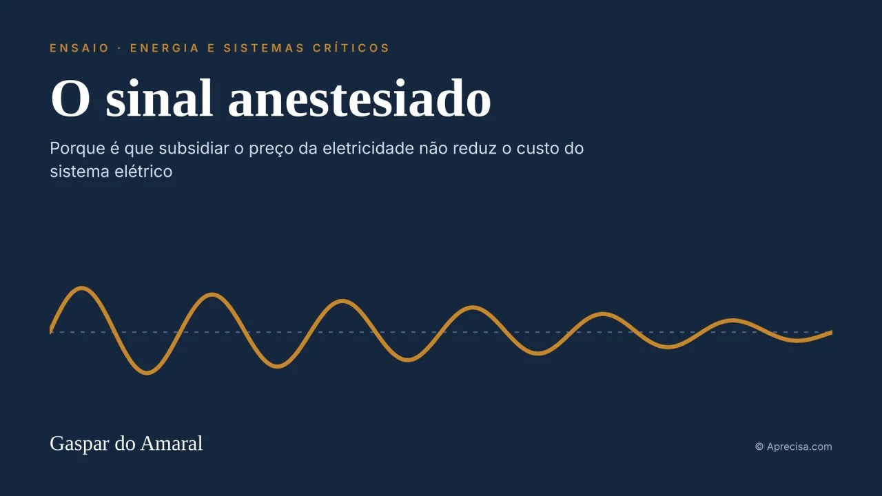 Capa do artigo «O sinal anestesiado»