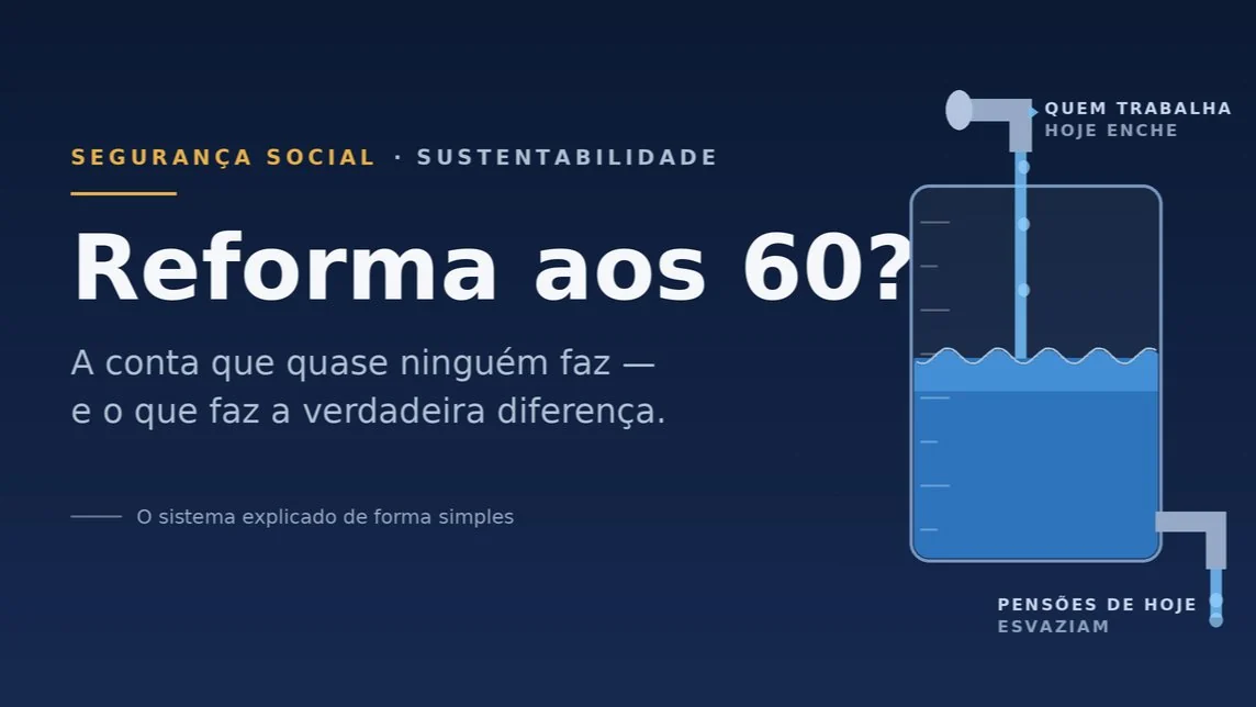 Capa do artigo «Reforma aos 60? A conta que quase ninguém faz — e a que devíamos fazer»