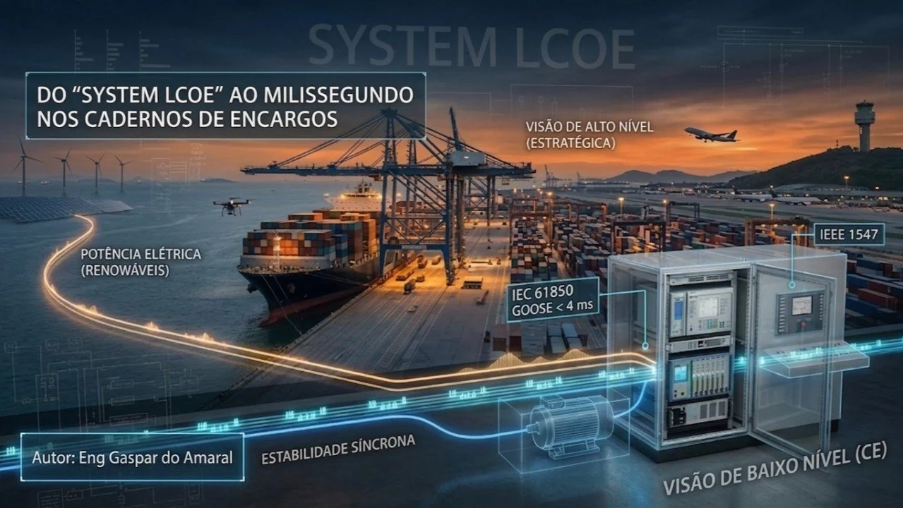 Capa do artigo «Resiliência Eletromecânica em Infraestruturas Críticas: Do "System LCOE" ao Milissegundo nos Cadernos de Encargos»